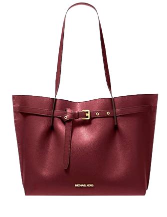 Michael Kors Emilia Large Leather Tote Bag (Oxblood).